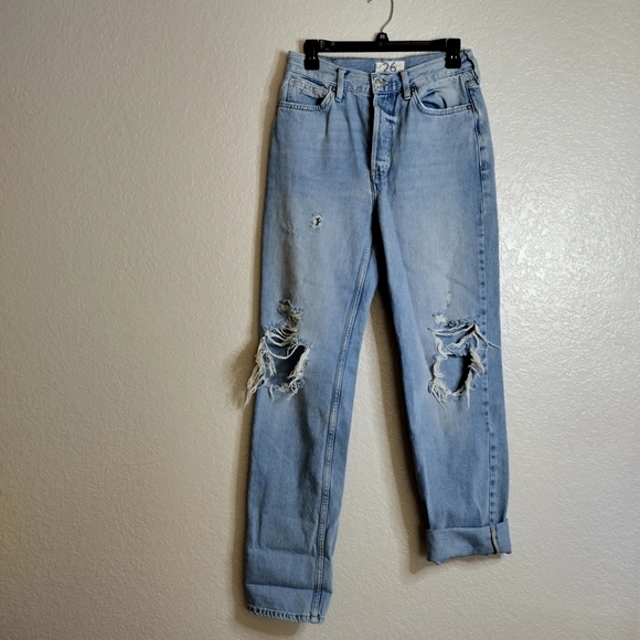 Free People we the free Lasso Jean in Foxtrot Light Wash Sz 26 - Picture 2 of 11